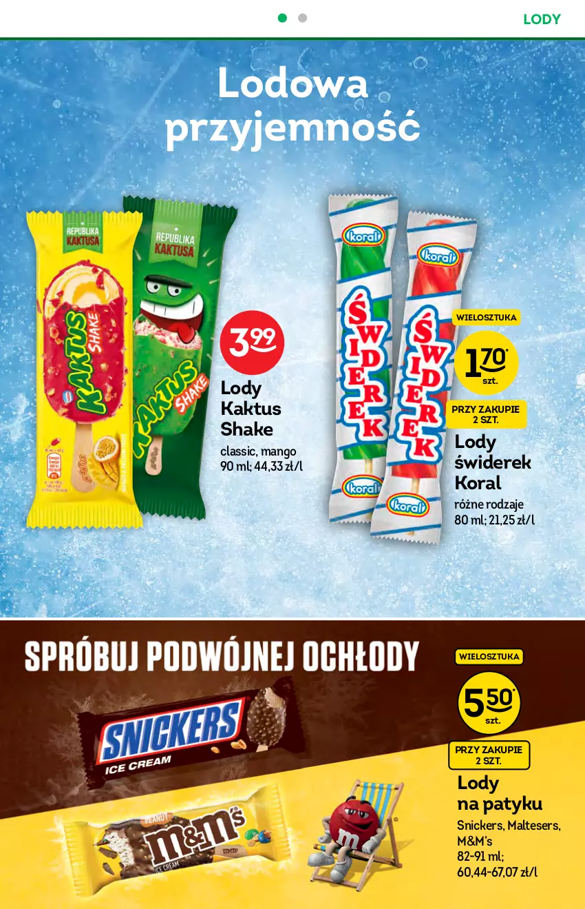 Gazetka promocyjna Żabka - ważna 09.06 do 22.06.2021 - strona 18 - produkty: Kaktus, Lody, Mango, Ser, Snickers