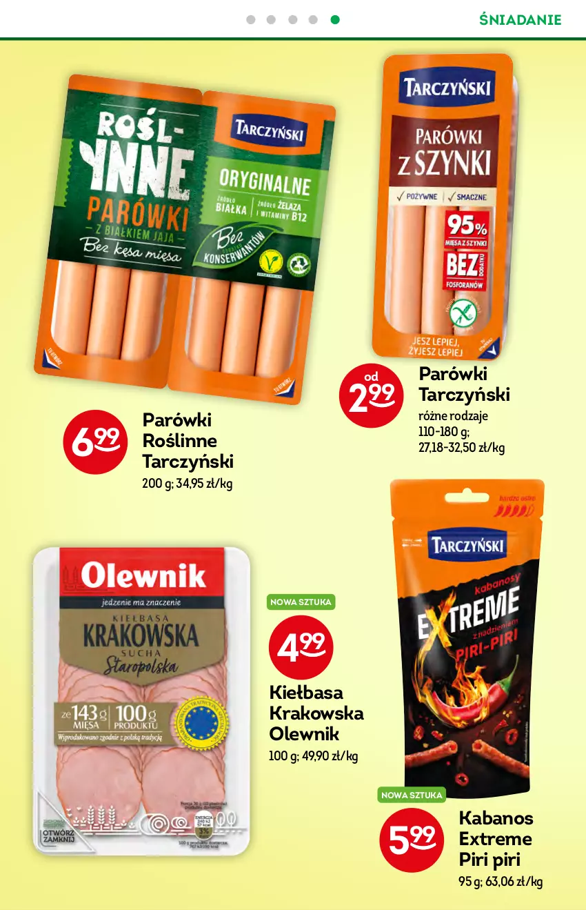 Gazetka promocyjna Żabka - ważna 25.08 do 31.08.2021 - strona 30 - produkty: Kabanos, Kiełbasa, Kiełbasa krakowska, Olewnik, Parówki, Tarczyński