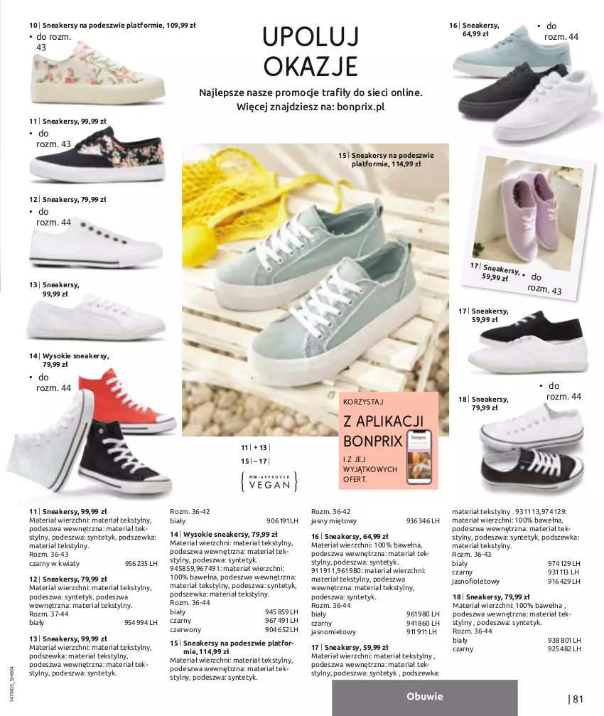 Gazetka promocyjna Bonprix - WYMARZONE WAKACJE - ważna 02.05 do 02.11.2023 - strona 83 - produkty: Sneakersy, Sok, Wełna