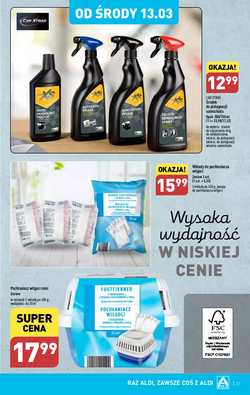 Gazetka promocyjna Aldi - Pełna oferta - ważna 11.03 do 16.03.2024 - strona 37 - produkty: Lakier, LG, Pochłaniacz wilgoci, Sok