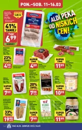 Gazetka promocyjna Aldi - Pełna oferta - Gazetka - ważna od 16.03 do 16.03.2024 - strona 16 - produkty: Chrzan, Pierogi, Ser, Salami, Pasztet, Szynka konserwowa, Golden Seafood, Szynka, Frankfurterki, Kiełbasa biała, Kiełbasa