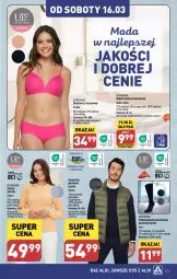 Gazetka promocyjna Aldi - Pełna oferta - Gazetka - ważna od 16.03 do 16.03.2024 - strona 41 - produkty: Sweter, Por, Majtki, Biustonosz, Kamizelka, Wełna, Moda, Fa