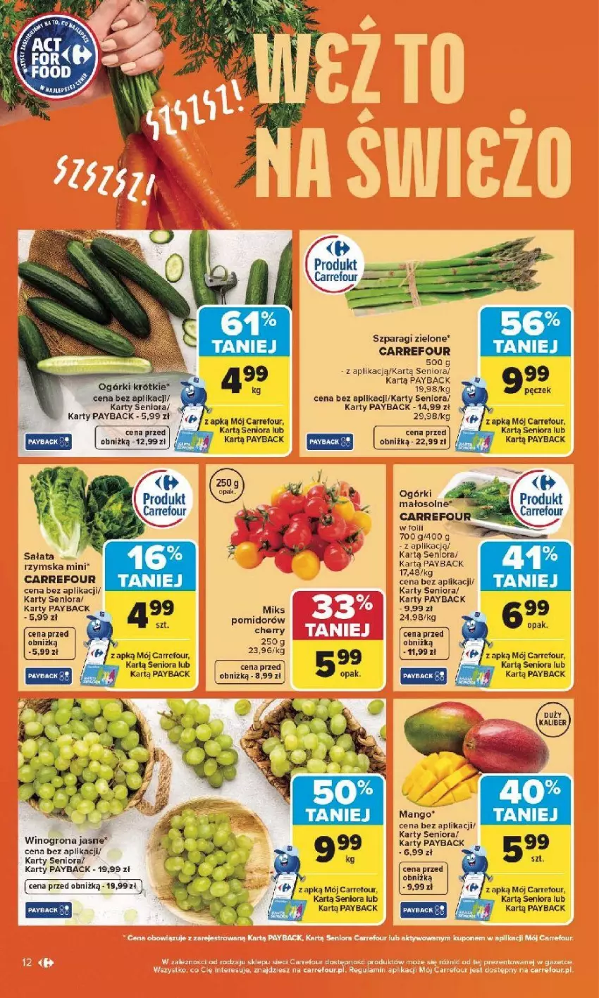 Gazetka promocyjna Carrefour - Gazetka Carrefour, Market od poniedziałku! - ważna 27.04 do 02.05.2026 - strona 14 - produkty: Fa, Mango, Sałat, Wino, Winogrona