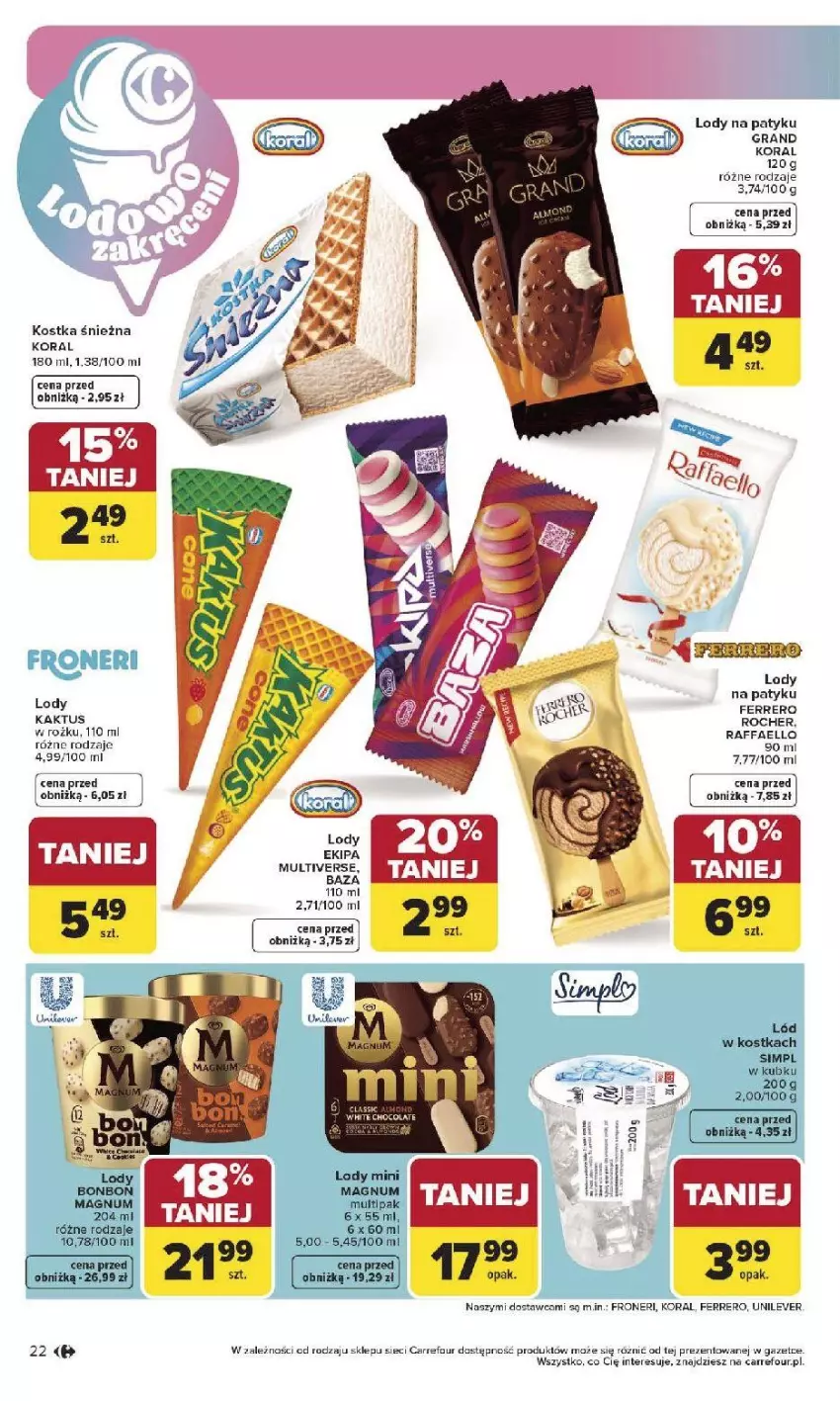 Gazetka promocyjna Carrefour - Gazetka Carrefour, Market od poniedziałku! - ważna 27.04 do 02.05.2026 - strona 24 - produkty: Fa, Ferrero, Gra, Kaktus, Lody, Raffaello
