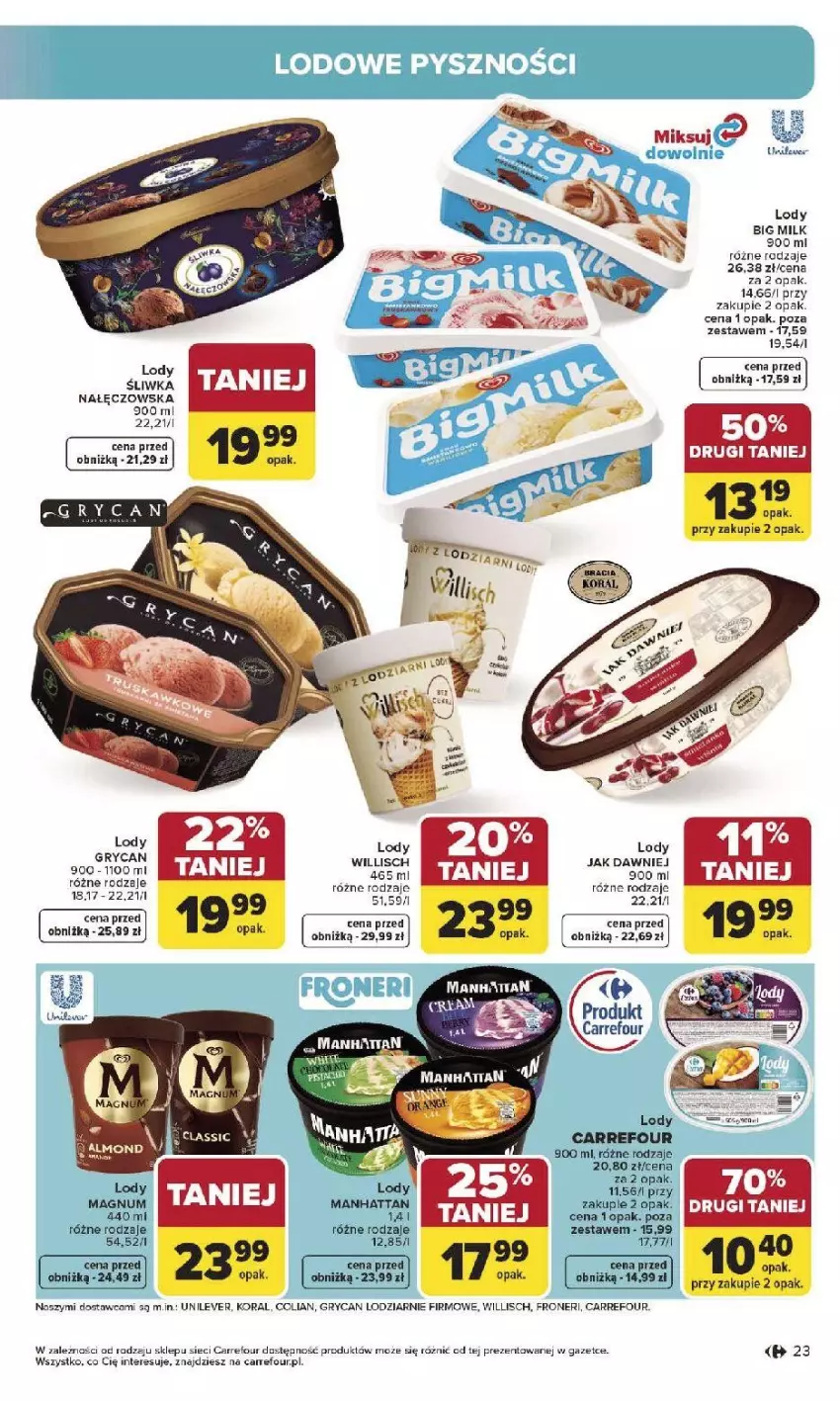 Gazetka promocyjna Carrefour - Gazetka Carrefour, Market od poniedziałku! - ważna 27.04 do 02.05.2026 - strona 25 - produkty: Big Milk, Gry, Lody
