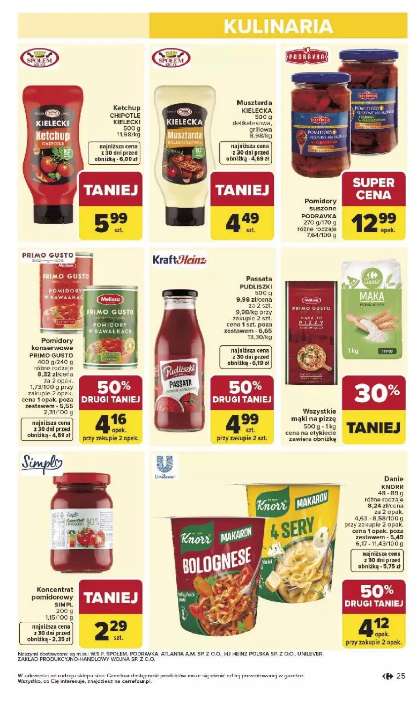 Gazetka promocyjna Carrefour - Gazetka Carrefour, Market od poniedziałku! - ważna 27.04 do 02.05.2026 - strona 27 - produkty: Grill, Heinz, Ketchup, Knorr, Koncentrat pomidorowy, Mus, Musztarda, Podravka, Pomidory, Pudliszki, Ser