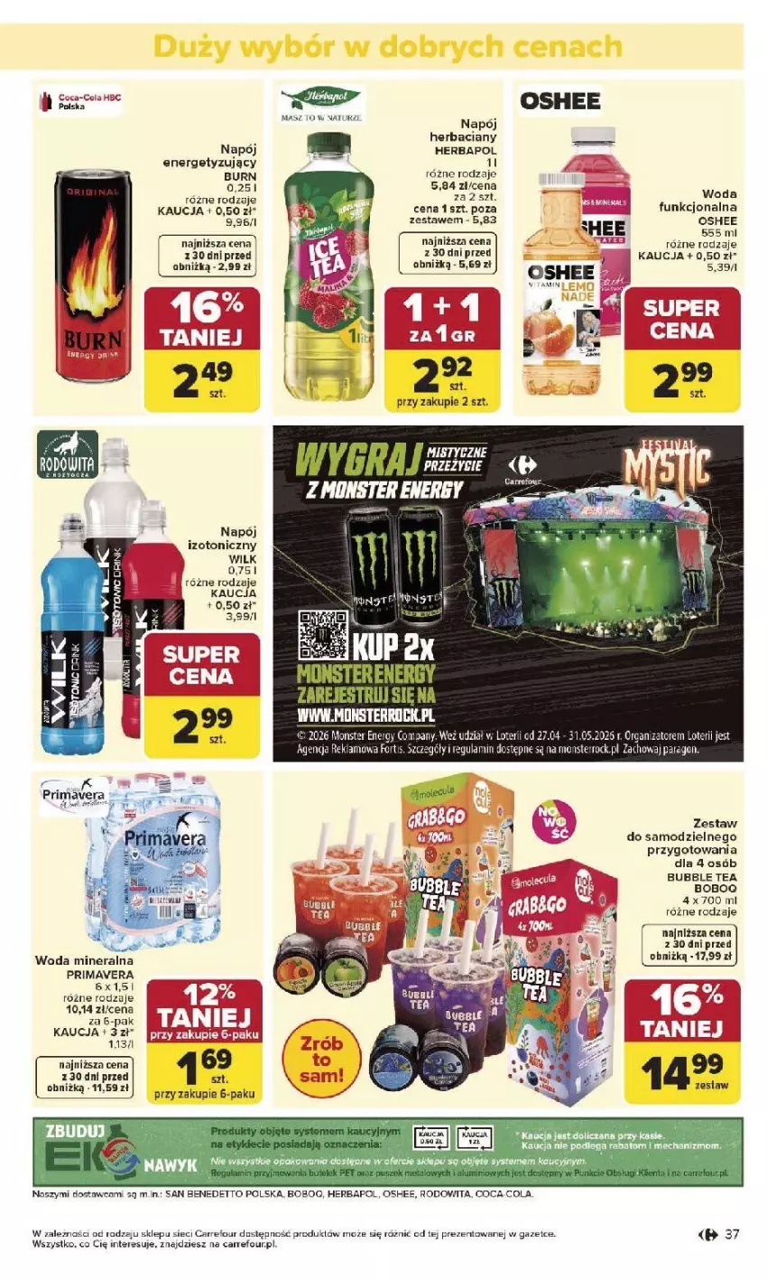 Gazetka promocyjna Carrefour - Gazetka Carrefour, Market od poniedziałku! - ważna 27.04 do 02.05.2026 - strona 39 - produkty: Coca-Cola, Herbapol, LEGO, Napój, Oshee, Prima