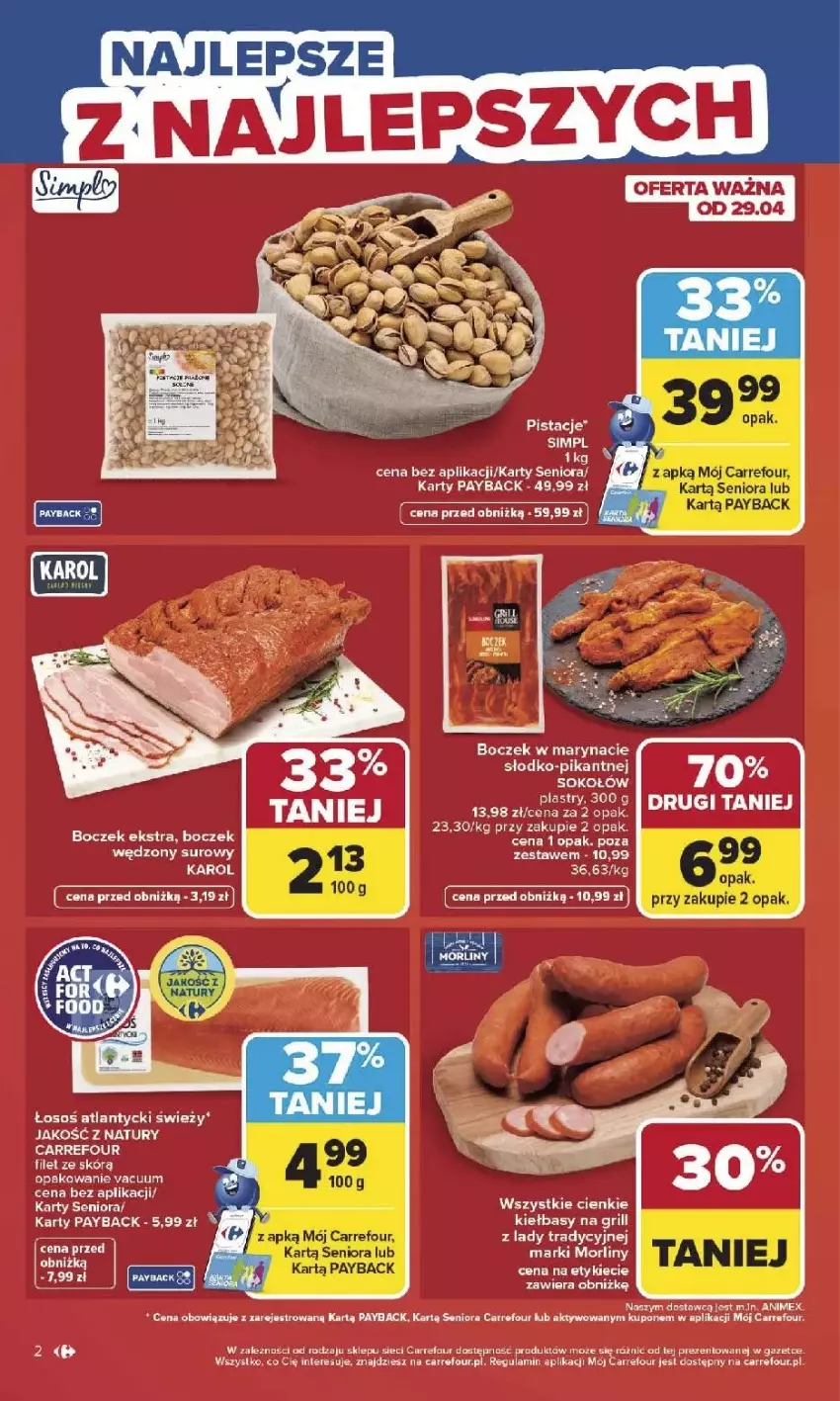 Gazetka promocyjna Carrefour - Gazetka Carrefour, Market od poniedziałku! - ważna 27.04 do 02.05.2026 - strona 4 - produkty: Boczek, Fa, LG