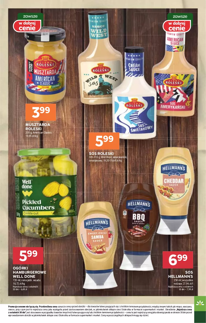 Gazetka promocyjna Stokrotka - otw bez lady - ważna 11.09 do 12.09.2025 - strona 23 - produkty: Burger, Hamburger, Hellmann’s, Mięso, Mus, Musztarda, Owoce, Sos, Warzywa