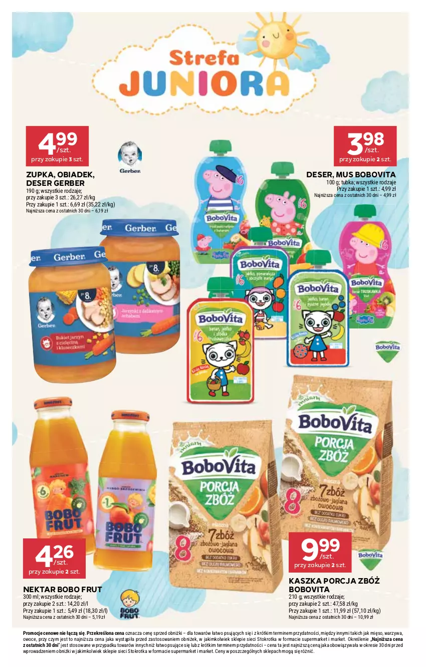 Gazetka promocyjna Stokrotka - otw bez lady - ważna 11.09 do 12.09.2025 - strona 38 - produkty: BoboVita, Deser, Gerber, Mięso, Mus, Nektar, Owoce, Por, Ser, Warzywa