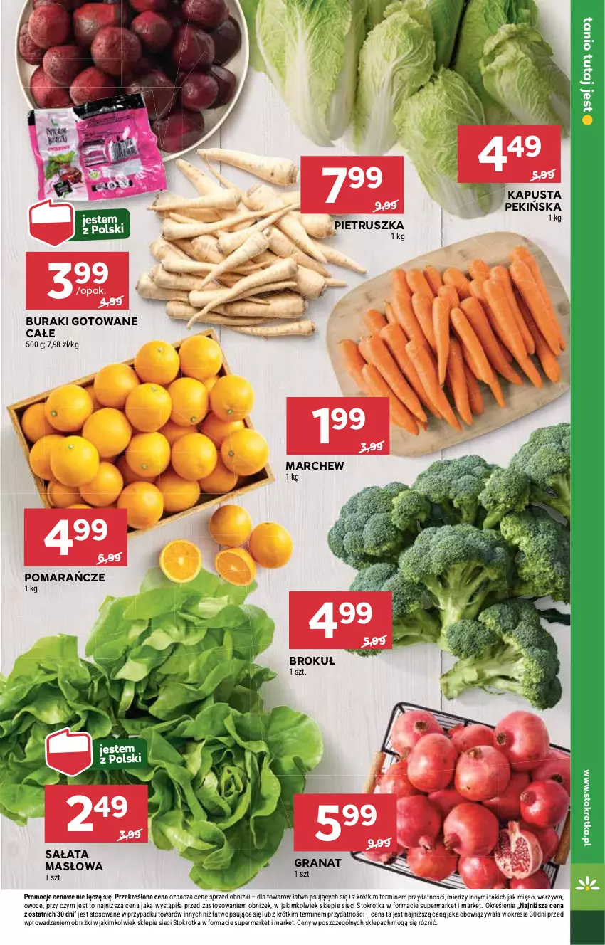 Gazetka promocyjna Stokrotka - otw bez lady - ważna 11.09 do 12.09.2025 - strona 9 - produkty: Buraki, Gra, Granat, Masło, Mięso, Owoce, Pietruszka, Pomarańcze, Sałat, Sałata masłowa, Warzywa