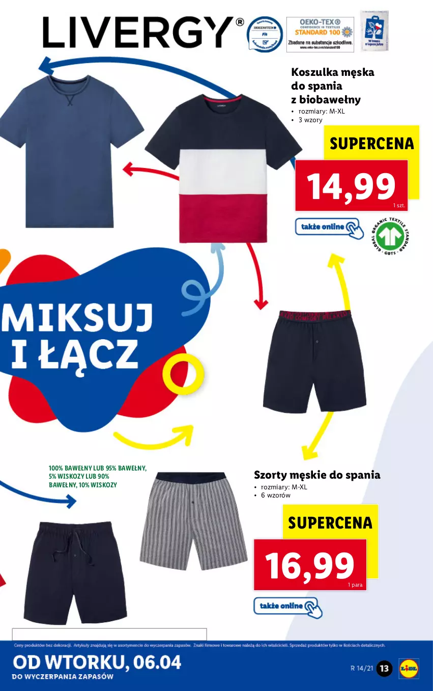 Gazetka promocyjna Lidl - GAZETKA - ważna 06.04 do 10.04.2021 - strona 13 - produkty: Kosz, Koszulka, Szorty