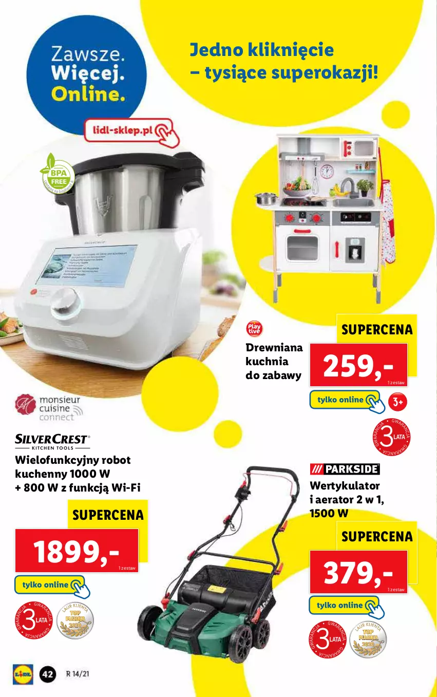Gazetka promocyjna Lidl - GAZETKA - ważna 06.04 do 10.04.2021 - strona 42 - produkty: Drewniana kuchnia, Kuchnia, Robot