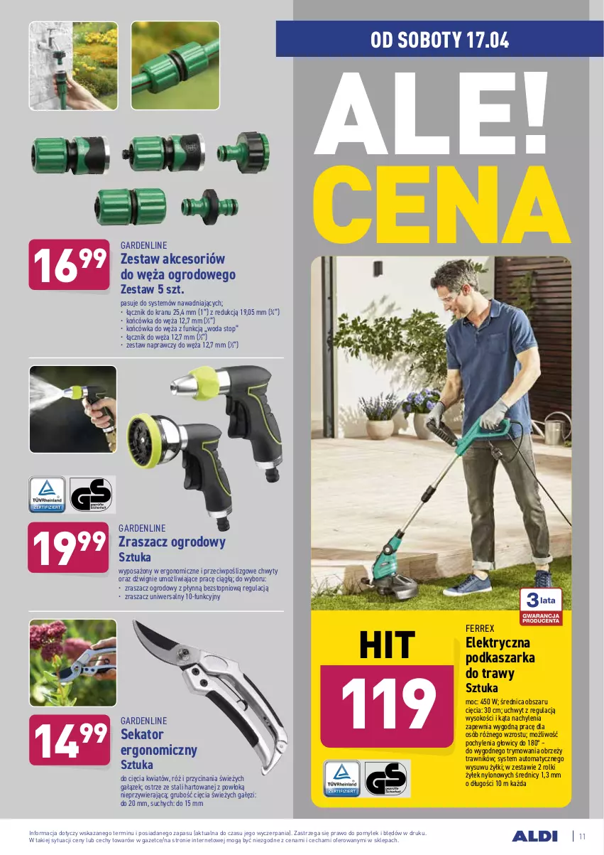 Gazetka promocyjna Aldi - ważna 14.04 do 17.04.2021 - strona 11 - produkty: Dźwig, Kasza, Rolki, Sekator, Sok, Top, Woda