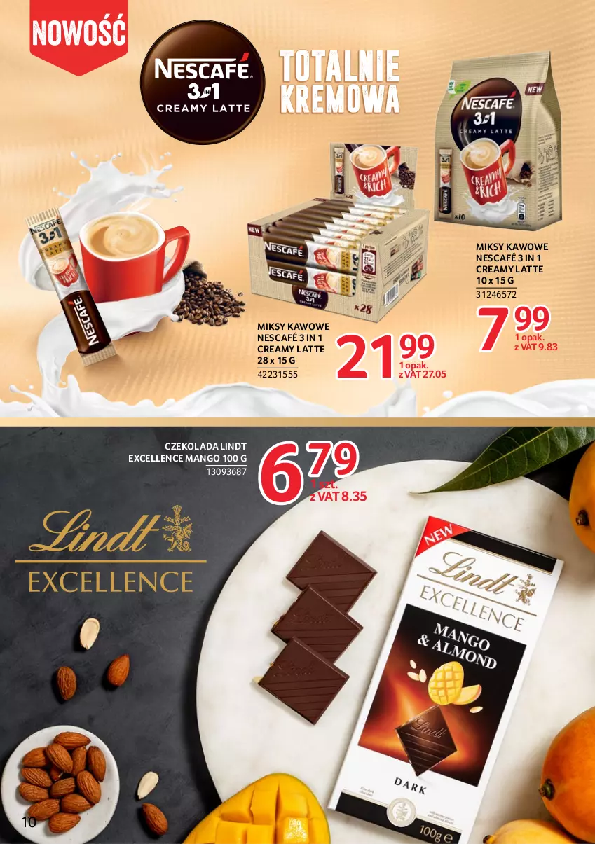 Gazetka promocyjna Selgros - Markowe produkty - ważna 16.02 do 01.03.2023 - strona 10 - produkty: Czekolada, Lindt, Mango, Nescafé