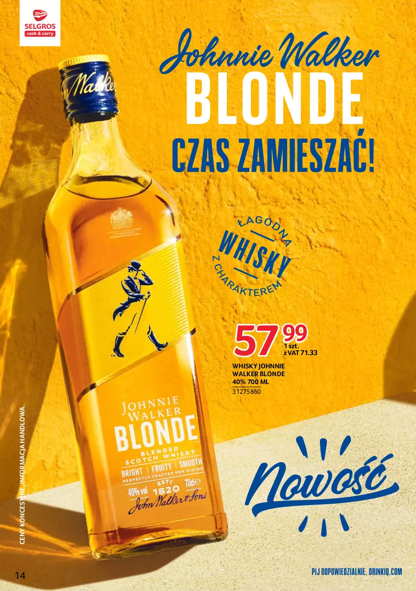 Gazetka promocyjna Selgros - Markowe produkty - ważna 16.02 do 01.03.2023 - strona 14 - produkty: Johnnie Walker, Whisky