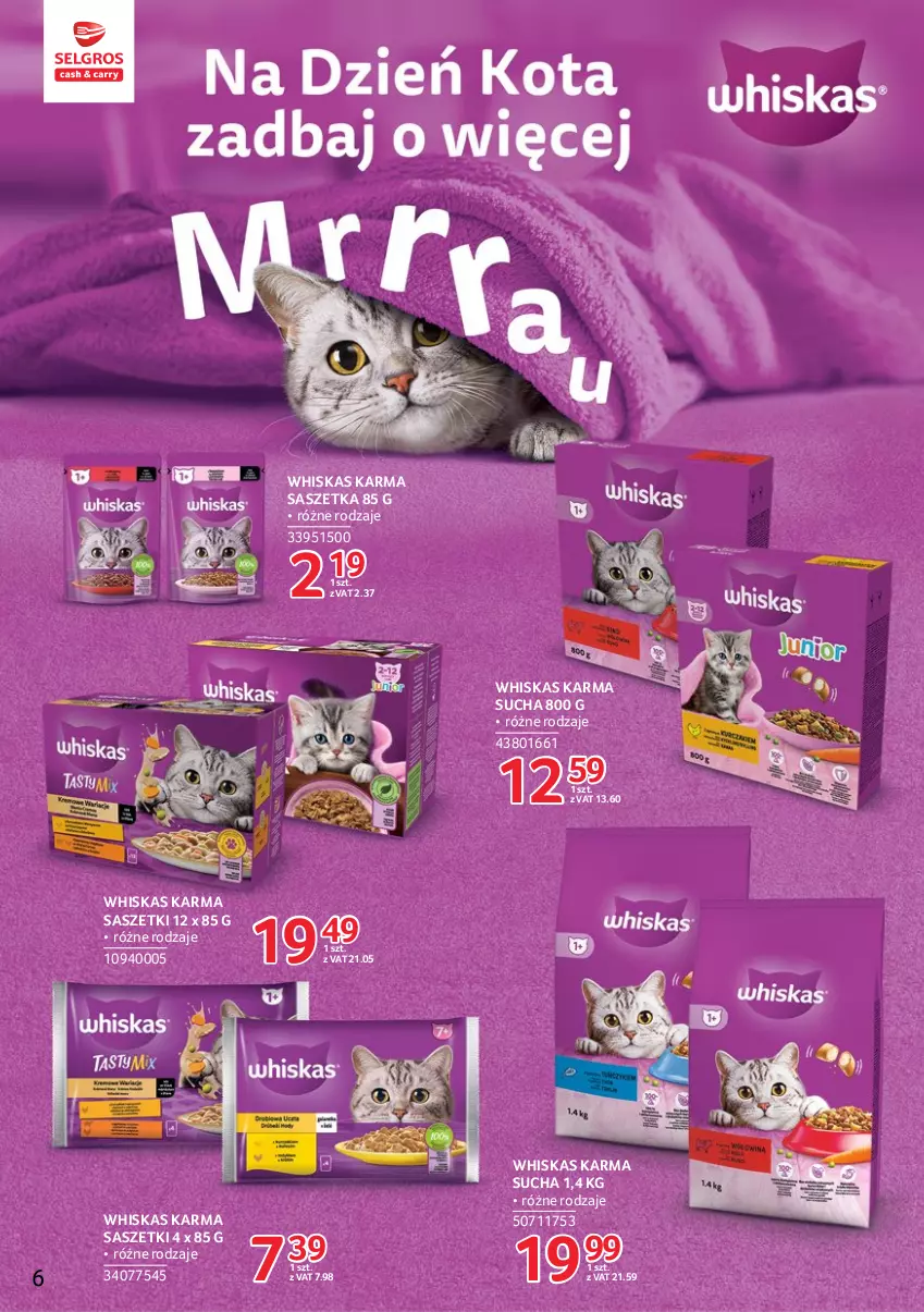 Gazetka promocyjna Selgros - Markowe produkty - ważna 16.02 do 01.03.2023 - strona 6 - produkty: Whiskas