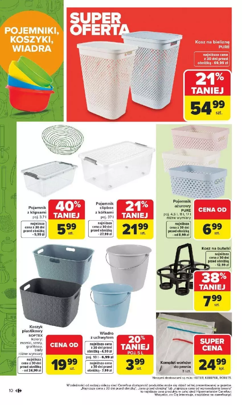 Gazetka promocyjna Carrefour - Gazetka Łap super okazje od poniedziałku! - ważna 02.02 do 14.02.2026 - strona 10 - produkty: Fa, Kosz, Kosz na bieliznę, Pojemnik
