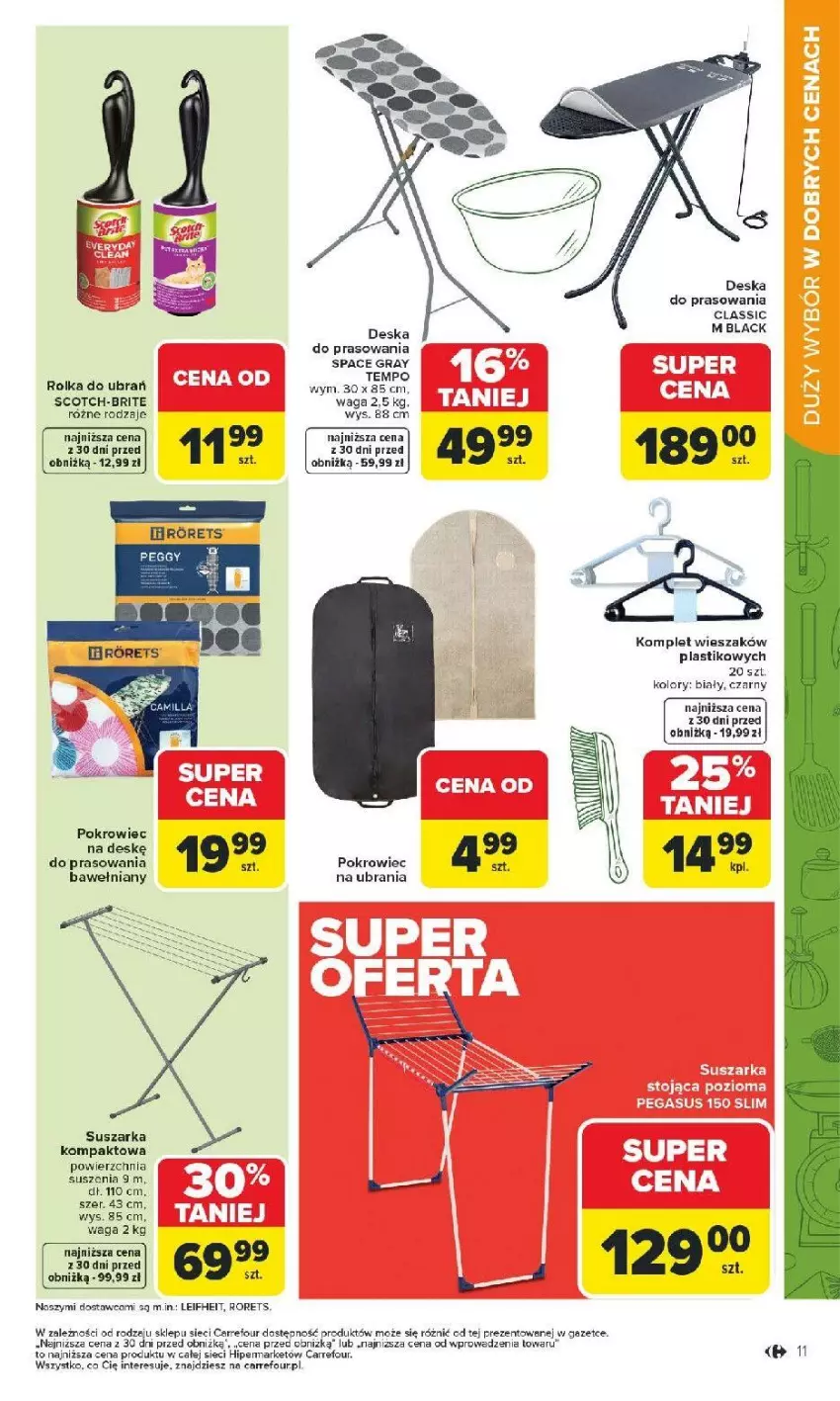 Gazetka promocyjna Carrefour - Gazetka Łap super okazje od poniedziałku! - ważna 02.02 do 14.02.2026 - strona 11 - produkty: Brit, Deska do prasowania, Fa, Gra, HP, Lack, Pokrowiec, Pokrowiec na deskę, Suszarka, Ubrania, Waga, Wieszak