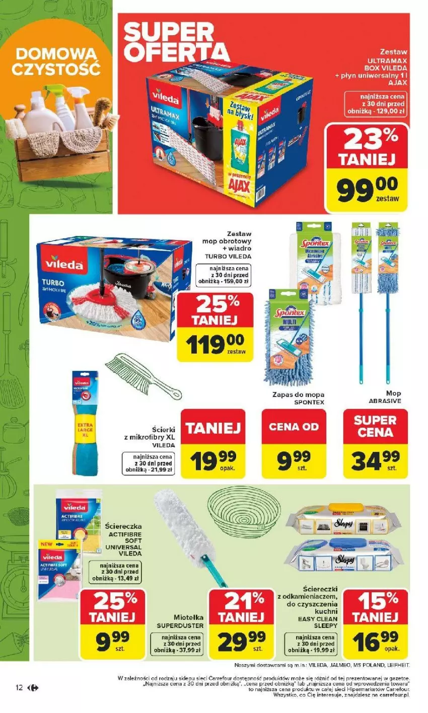 Gazetka promocyjna Carrefour - Gazetka Łap super okazje od poniedziałku! - ważna 02.02 do 14.02.2026 - strona 12 - produkty: Fa, Mop, Odkamieniacz, Vileda, Wiadro