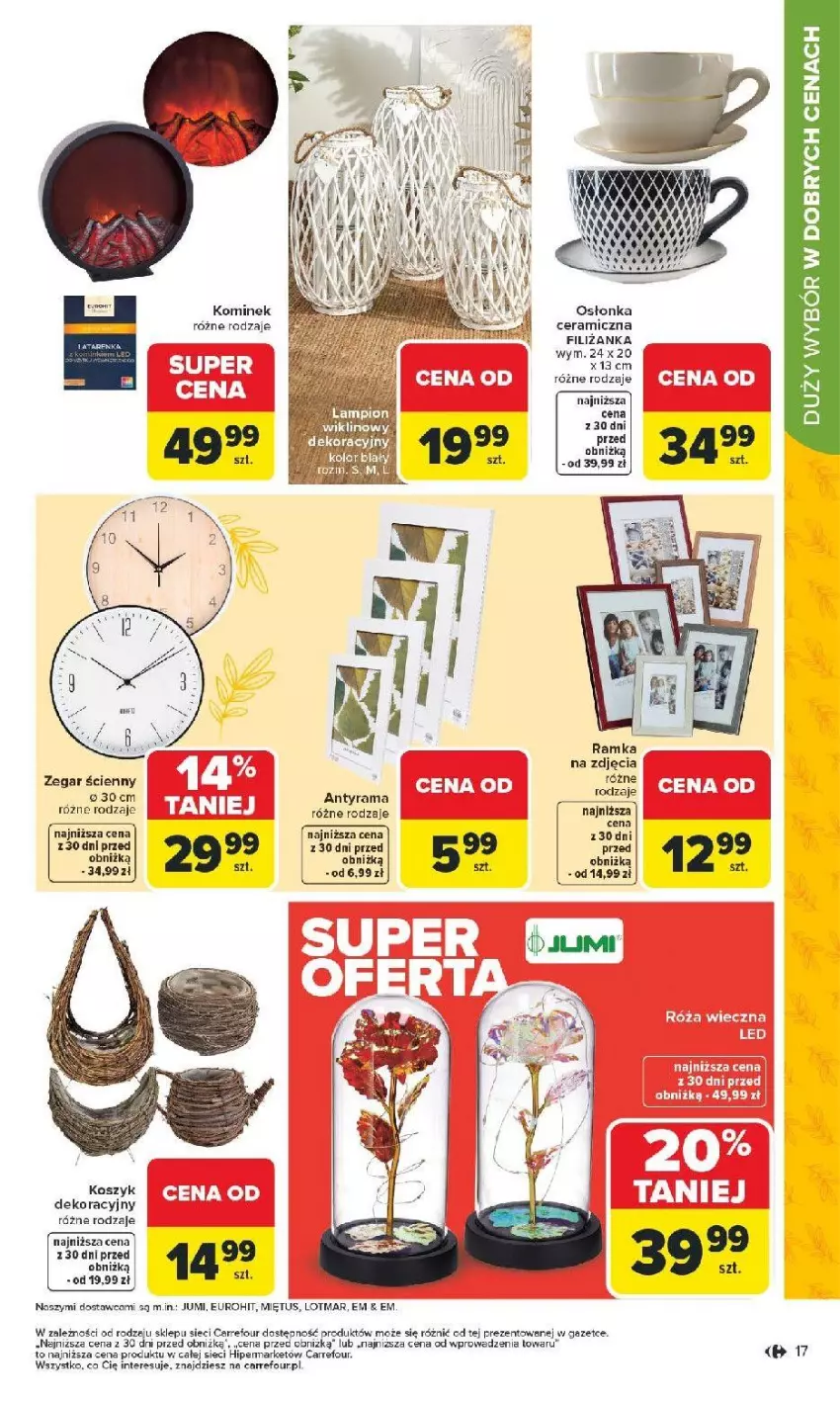 Gazetka promocyjna Carrefour - Gazetka Łap super okazje od poniedziałku! - ważna 02.02 do 14.02.2026 - strona 17 - produkty: Fa, Kominek, Kosz, Miętus, Osłonka, Rama, Ramka, Zegar