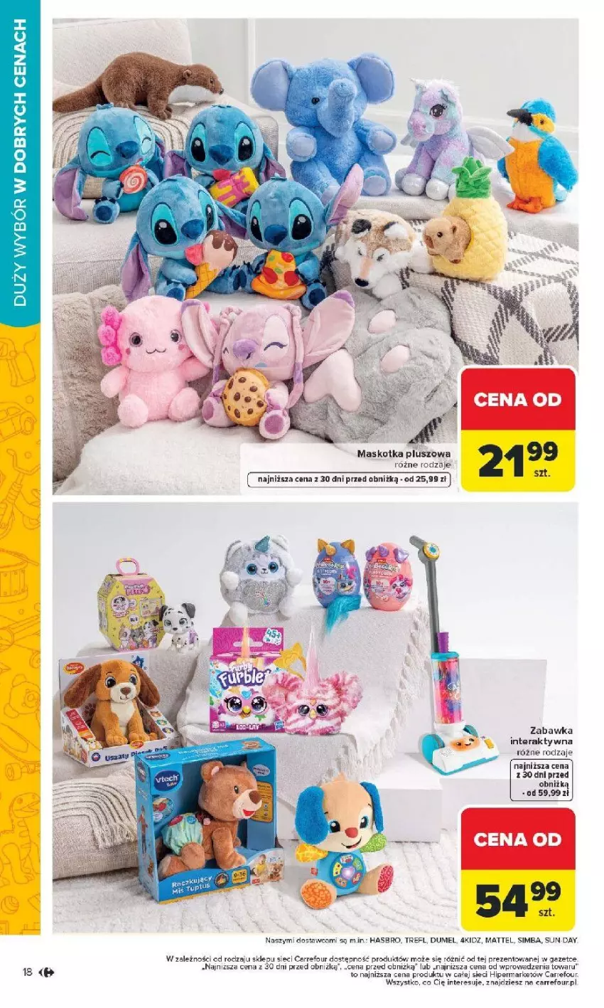 Gazetka promocyjna Carrefour - Gazetka Łap super okazje od poniedziałku! - ważna 02.02 do 14.02.2026 - strona 18 - produkty: Fa, Hasbro, Maskotka pluszowa, Mattel, Tera, Zabawka