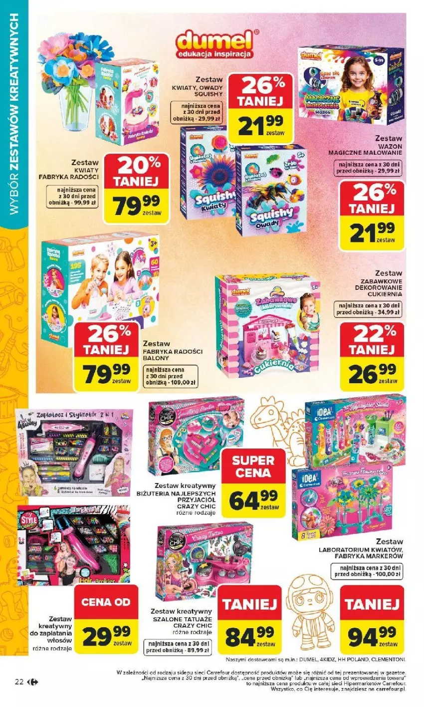 Gazetka promocyjna Carrefour - Gazetka Łap super okazje od poniedziałku! - ważna 02.02 do 14.02.2026 - strona 22 - produkty: Balony, Crazy Chic, Cukier, Fa, Gra, Marker, Szal