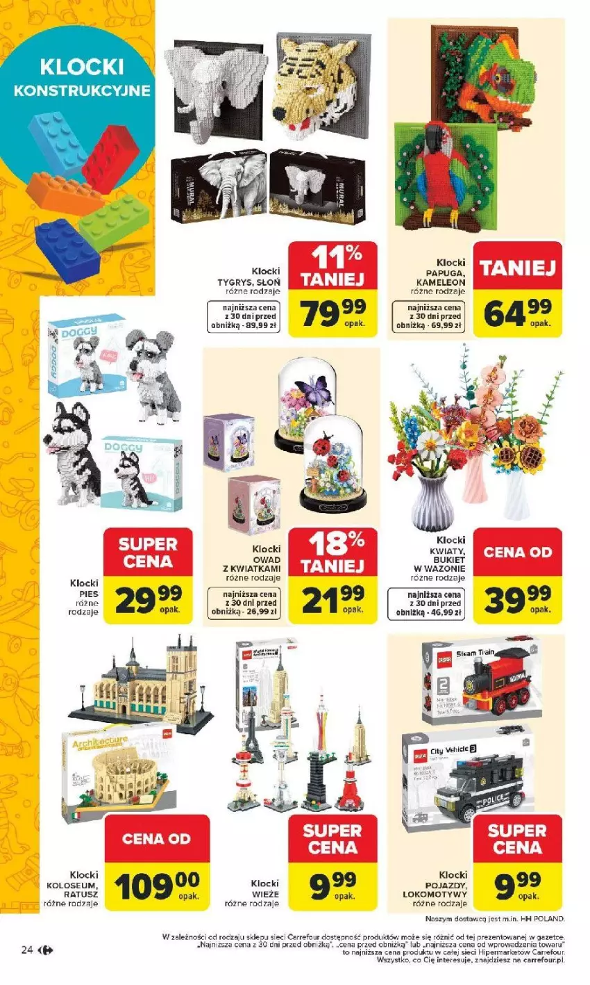 Gazetka promocyjna Carrefour - Gazetka Łap super okazje od poniedziałku! - ważna 02.02 do 14.02.2026 - strona 24 - produkty: Bukiet, Eleo, Fa, Gry, Klocki, Leon, Pojazd, Tusz, Wazon