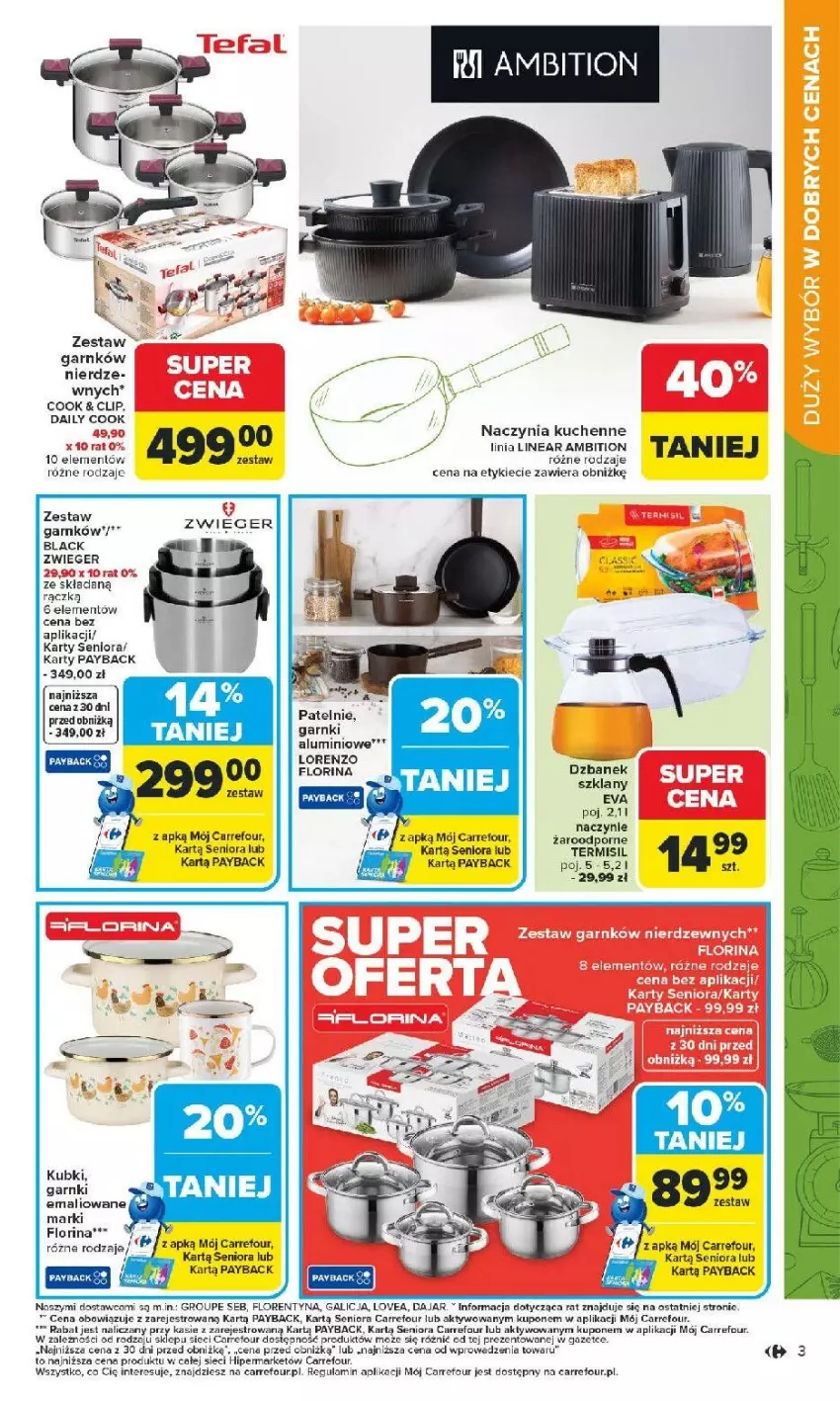 Gazetka promocyjna Carrefour - Gazetka Łap super okazje od poniedziałku! - ważna 02.02 do 14.02.2026 - strona 3 - produkty: Ambition, Dzbanek, Lack, Lorenz, Naczynie żaroodporne, Por, Ryba, Ser