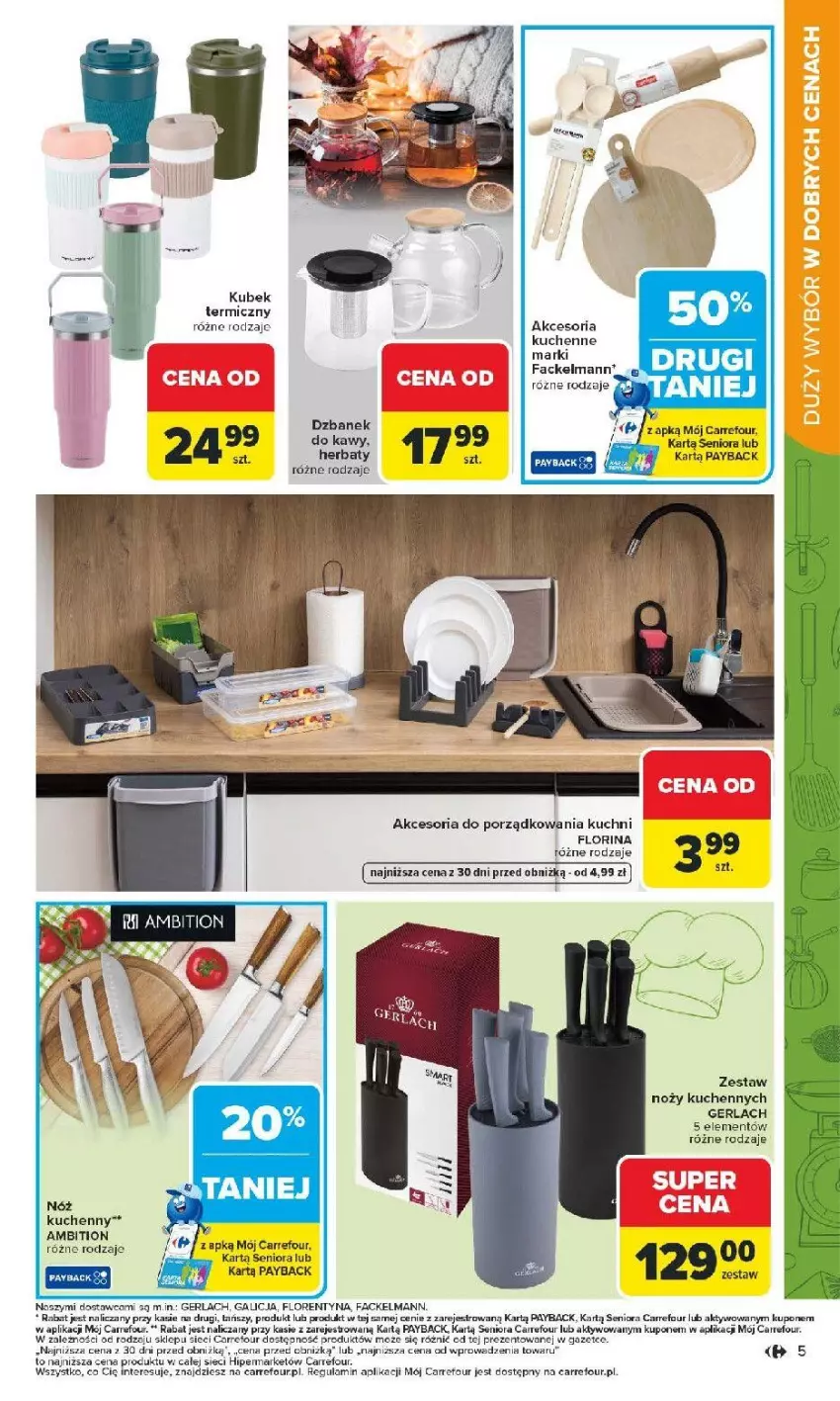 Gazetka promocyjna Carrefour - Gazetka Łap super okazje od poniedziałku! - ważna 02.02 do 14.02.2026 - strona 5 - produkty: Ambition, Dzbanek, Fa, Kubek, Kubek termiczny, Noż, Por