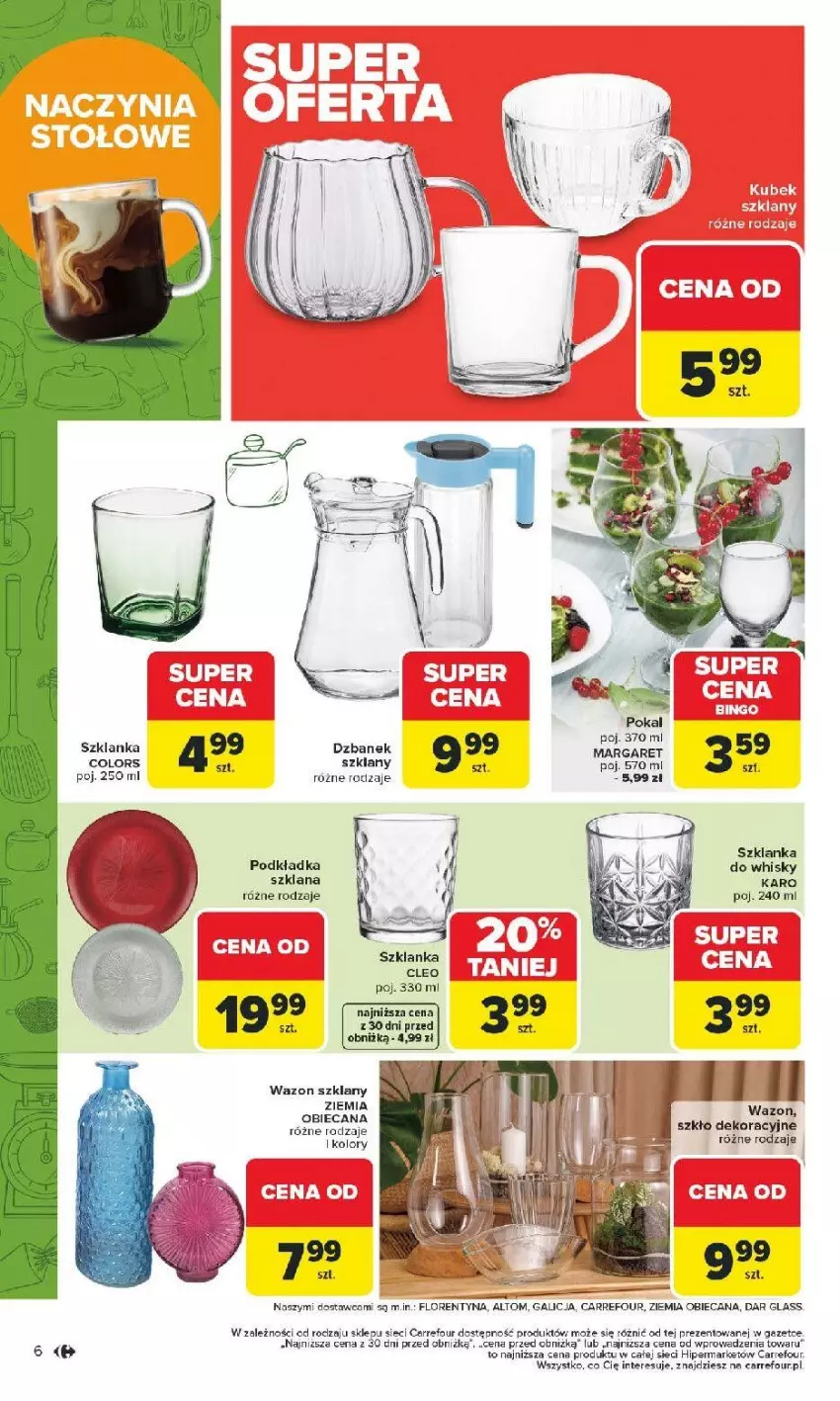 Gazetka promocyjna Carrefour - Gazetka Łap super okazje od poniedziałku! - ważna 02.02 do 14.02.2026 - strona 6 - produkty: Dzbanek, Fa, LANA, Podkład, Podkładka, Szklanka, Wazon, Whisky