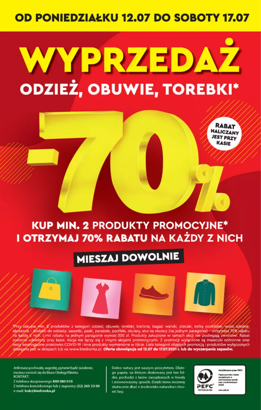 Gazetka promocyjna Biedronka - W tym tygodniu PK - ważna 12.07 do 17.07.2021 - strona 56 - produkty: Bielizna, Brit, Obuwie, Parasol, Plecak, Rama, Ser