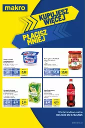 Gazetka promocyjna Makro - Kupujesz więcej płacisz mniej - Gazetka - ważna od 17.02 do 17.02.2025 - strona 1 - produkty: Ser, Gra, Danone, Coca-Cola, Napój gazowany, Deser, Pudliszki, Bigos, Flaki, Napój, Herbapol, Danie gotowe