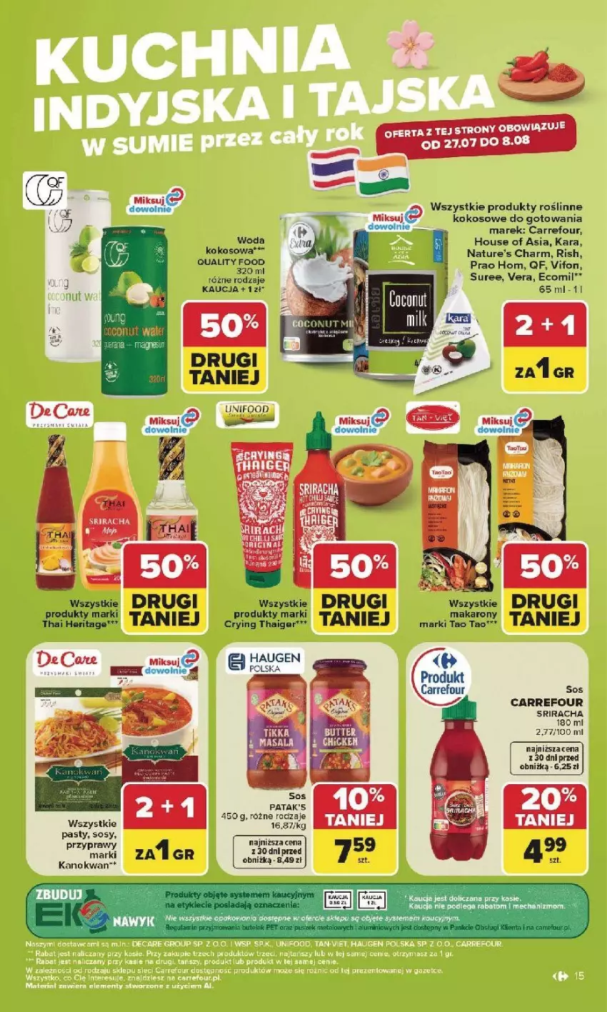 Gazetka promocyjna Carrefour - Gazetka Carrefour, Market w SUMIE najlepsz, od poniedziałku - ważna 27.07 do 01.08.2026 - strona 17 - produkty: House of Asia, Kokos, LANA, Przyprawy, Sos, Woda