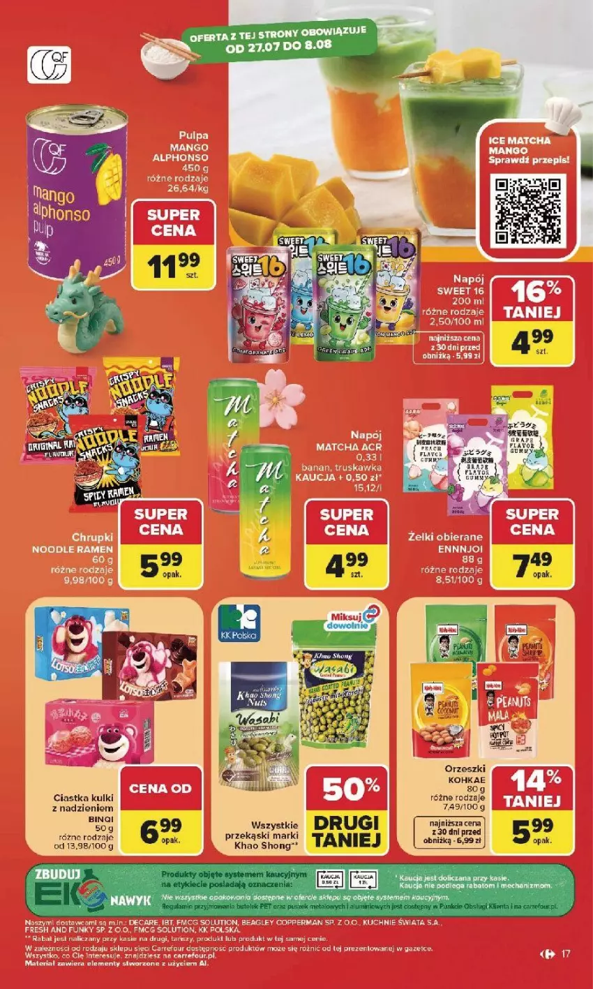 Gazetka promocyjna Carrefour - Gazetka Carrefour, Market w SUMIE najlepsz, od poniedziałku - ważna 27.07 do 01.08.2026 - strona 19 - produkty: Ciastka, Orzeszki, Rum
