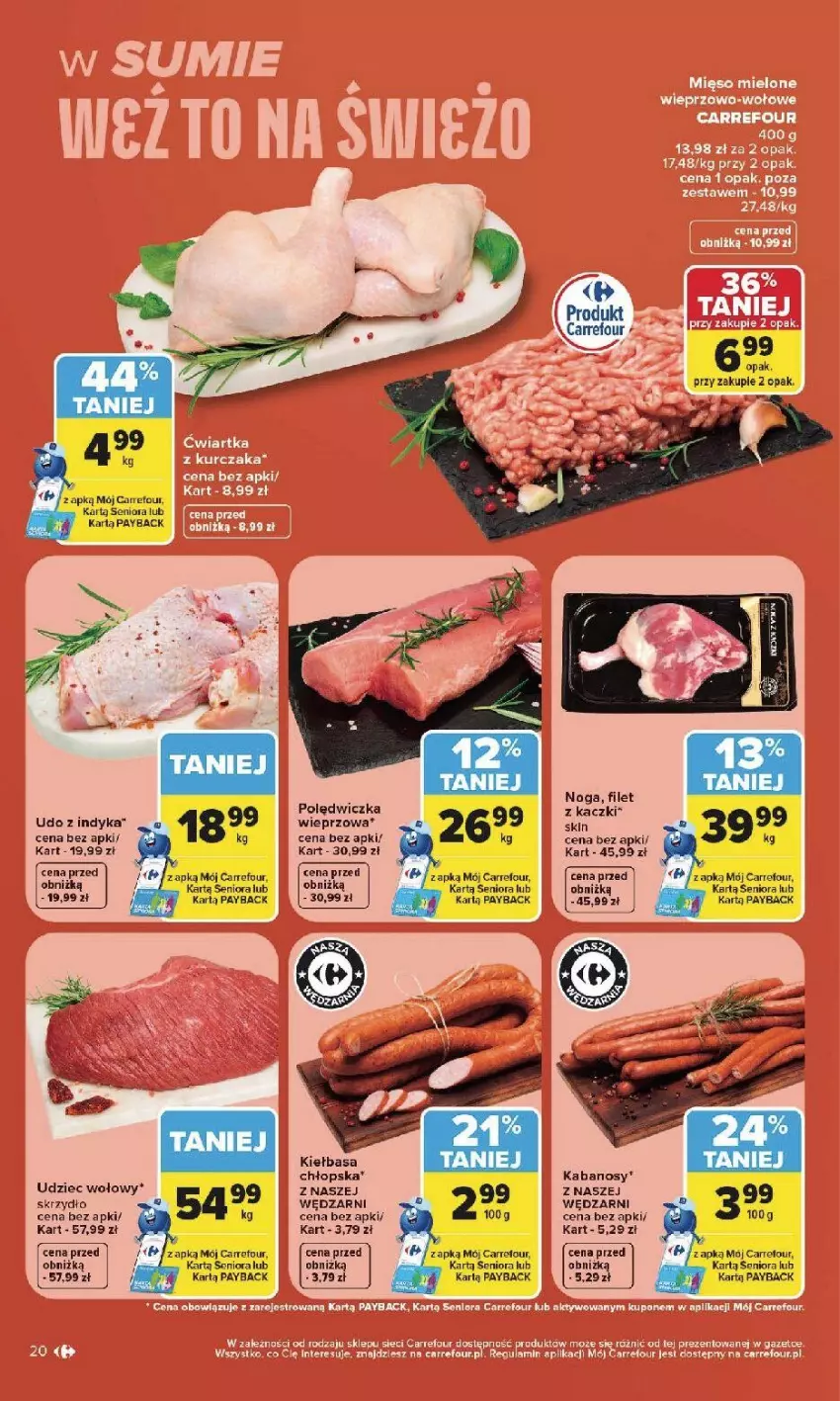 Gazetka promocyjna Carrefour - Gazetka Carrefour, Market w SUMIE najlepsz, od poniedziałku - ważna 27.07 do 01.08.2026 - strona 22 - produkty: Kabanos, Kiełbasa, LG, Polędwiczka wieprzowa