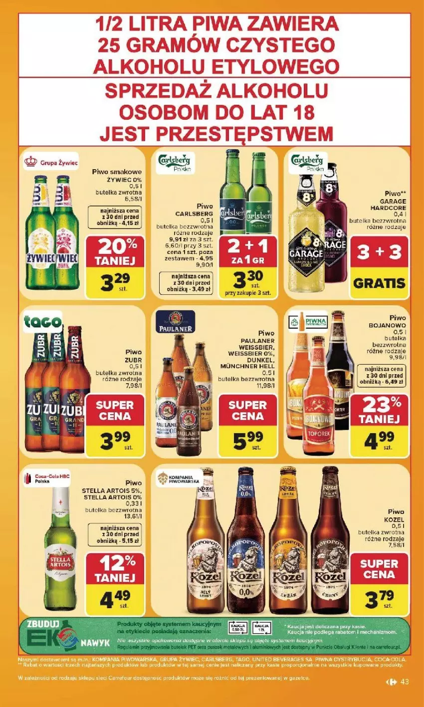 Gazetka promocyjna Carrefour - Gazetka Carrefour, Market w SUMIE najlepsz, od poniedziałku - ważna 27.07 do 01.08.2026 - strona 45 - produkty: Coca-Cola, Fa, Kozel, Piwa, Piwo