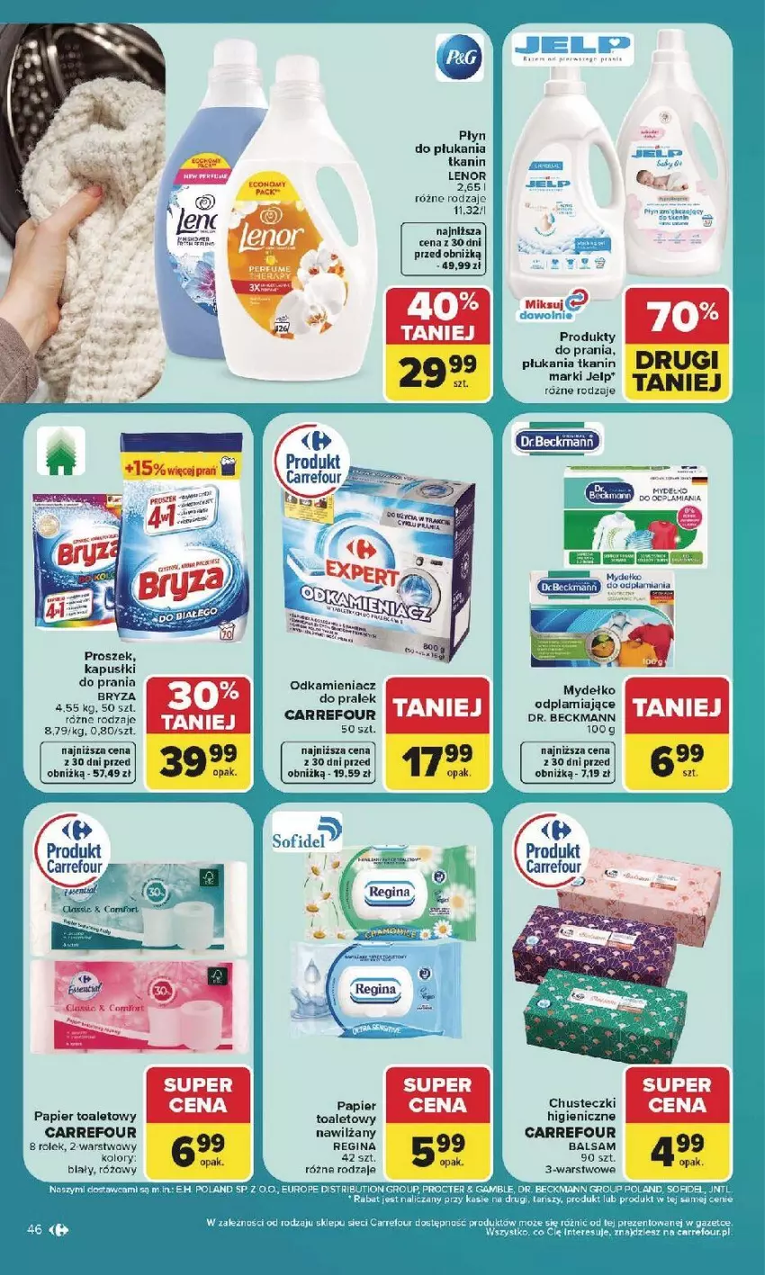 Gazetka promocyjna Carrefour - Gazetka Carrefour, Market w SUMIE najlepsz, od poniedziałku - ważna 27.07 do 01.08.2026 - strona 48 - produkty: Bryza, Chusteczki, Gin, Odkamieniacz, Papier, Papier toaletowy, Por
