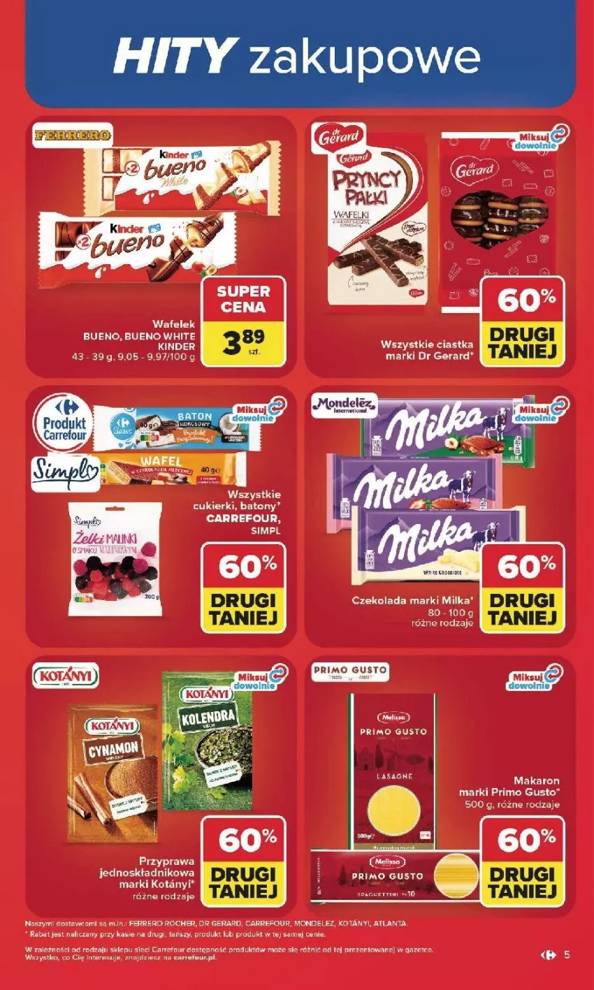 Gazetka promocyjna Carrefour - Gazetka Carrefour, Market w SUMIE najlepsz, od poniedziałku - ważna 27.07 do 01.08.2026 - strona 7 - produkty: Czekolada, Dr Gerard, Ferrero, Ferrero Rocher, Kinder, Milka, Wafelek