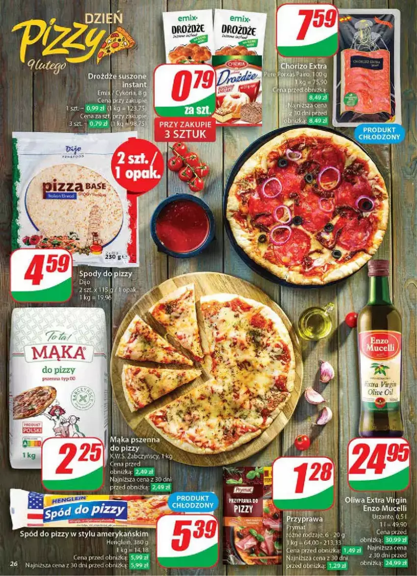 Gazetka promocyjna Dino - ważna 05.02 do 11.02.2025 - strona 19 - produkty: Drożdże, Fa, Gin, Mąka, Mąka pszenna, Spód do pizzy