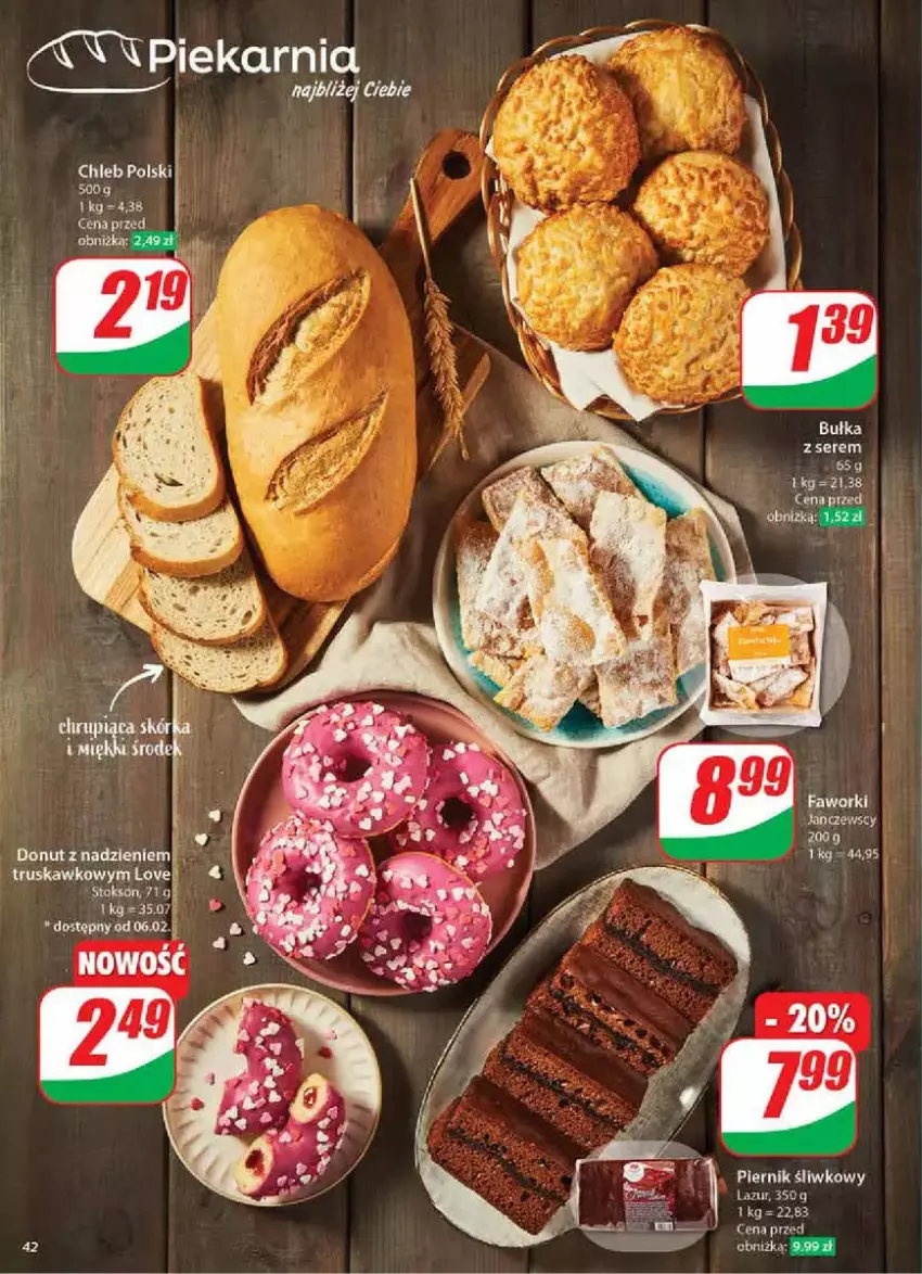 Gazetka promocyjna Dino - ważna 05.02 do 11.02.2025 - strona 37 - produkty: Bułka, Chleb, Donut, Lazur, Ser