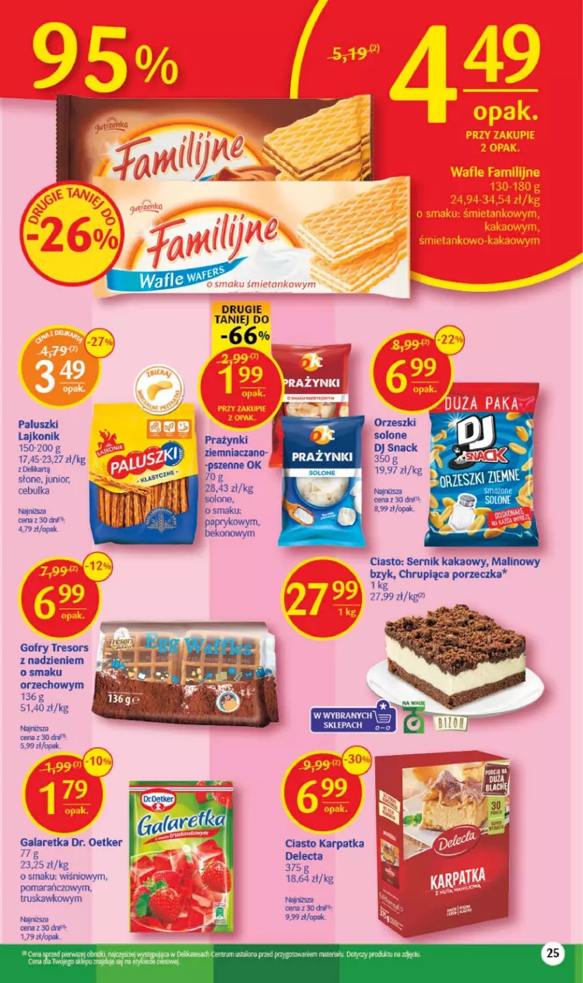 Gazetka promocyjna Delikatesy Centrum - Gazetka DC31 v.2 - ważna 10.08 do 16.08.2023 - strona 25 - produkty: Delecta, Dr. Oetker, Gala, Gofry, Kakao, Karp, Lajkonik, Orzeszki, Por, Rum, Ser