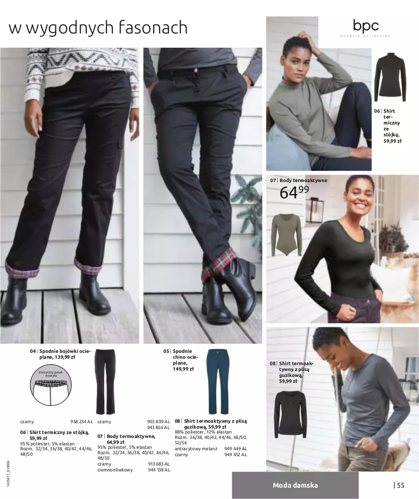 Gazetka promocyjna Bonprix - HITY MODY - ważna 01.01 do 11.05.2021 - strona 57 - produkty: Body, Dżinsy, Fa, Gin, Legginsy, Legginsy ocieplane, Moda, Por, Spodnie, Spodnie ocieplane, Wełna