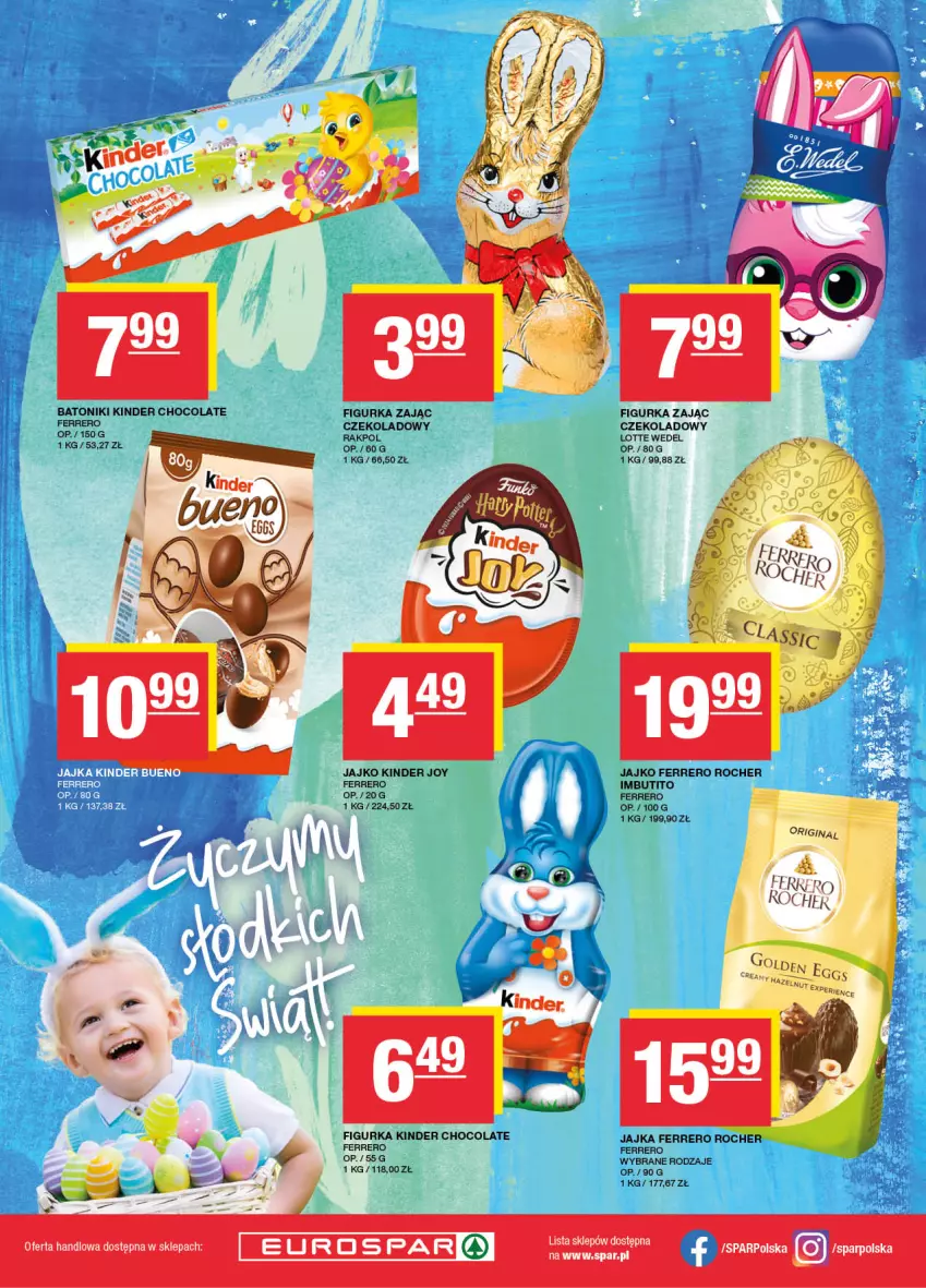 Gazetka promocyjna Spar - EuroSpar - ważna 17.03 do 27.03.2024 - strona 32 - produkty: Baton, Ferrero, Ferrero Rocher, Kinder, Tonik