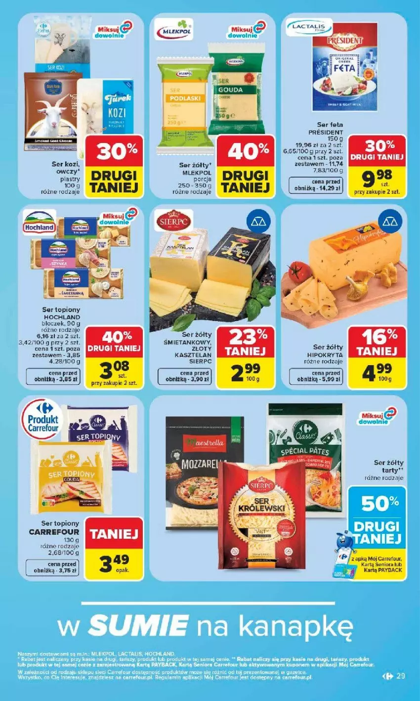 Gazetka promocyjna Carrefour - Gazetka Carrefour, Market w SUMIE najlpeszy, od poniedziałku - ważna 15.06 do 20.06.2026 - strona 31 - produkty: Feta, Hochland, Kasztelan, Ryba, Ser, Ser topiony, Top