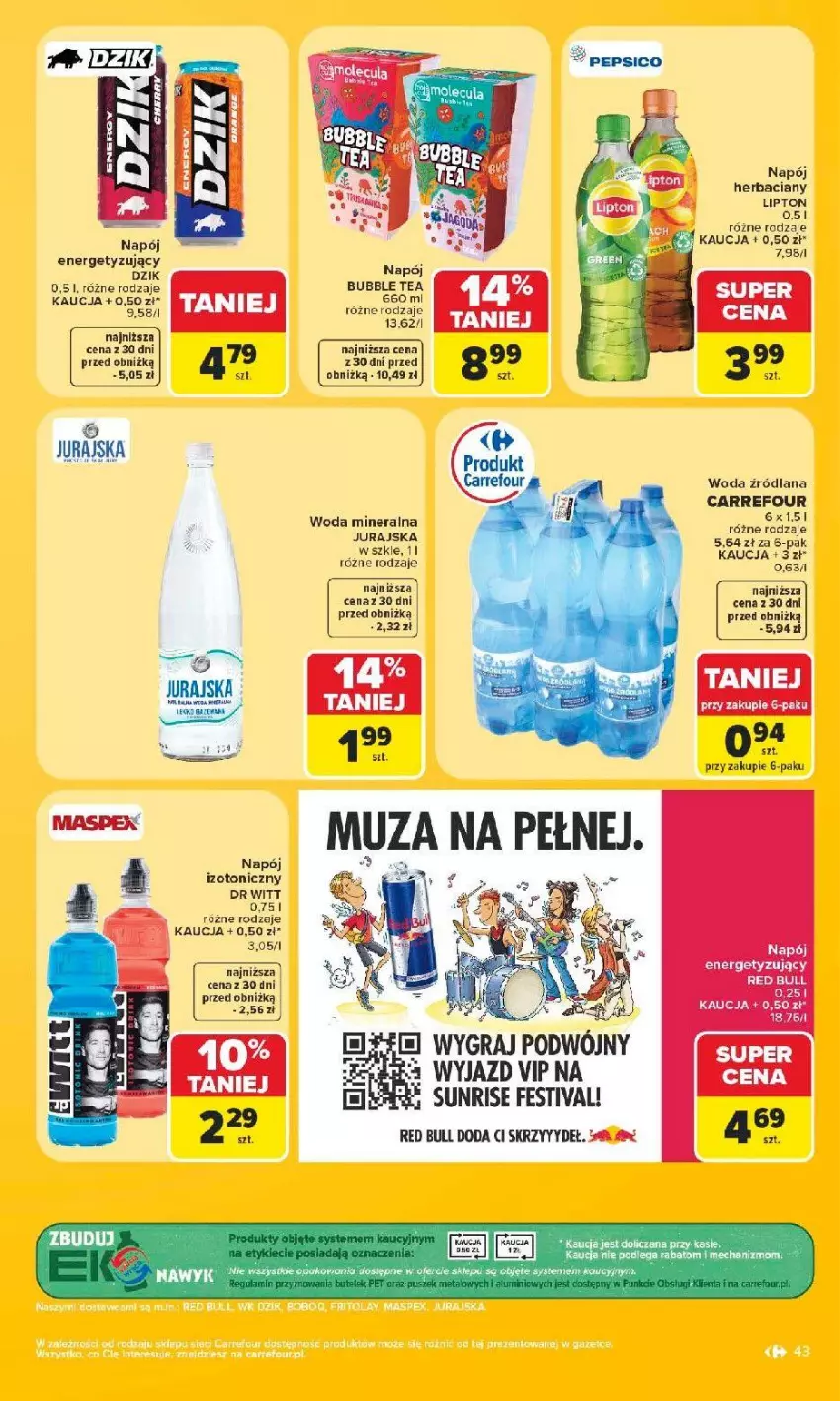 Gazetka promocyjna Carrefour - Gazetka Carrefour, Market w SUMIE najlpeszy, od poniedziałku - ważna 15.06 do 20.06.2026 - strona 45 - produkty: Klej, LANA, LG, Napój, Napój izotoniczny, Red Bull, Woda, Woda mineralna