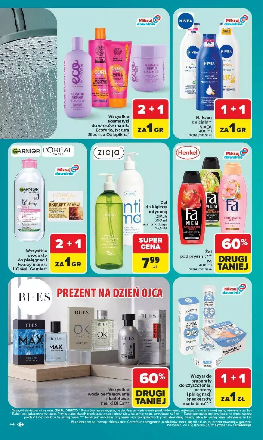 Gazetka promocyjna Carrefour - Gazetka Carrefour, Market w SUMIE najlpeszy, od poniedziałku - ważna 15.06 do 20.06.2026 - strona 46 - produkty: AEG, Fa, Garnier, Natura Siberica, Nivea, Perfum, Ziaja