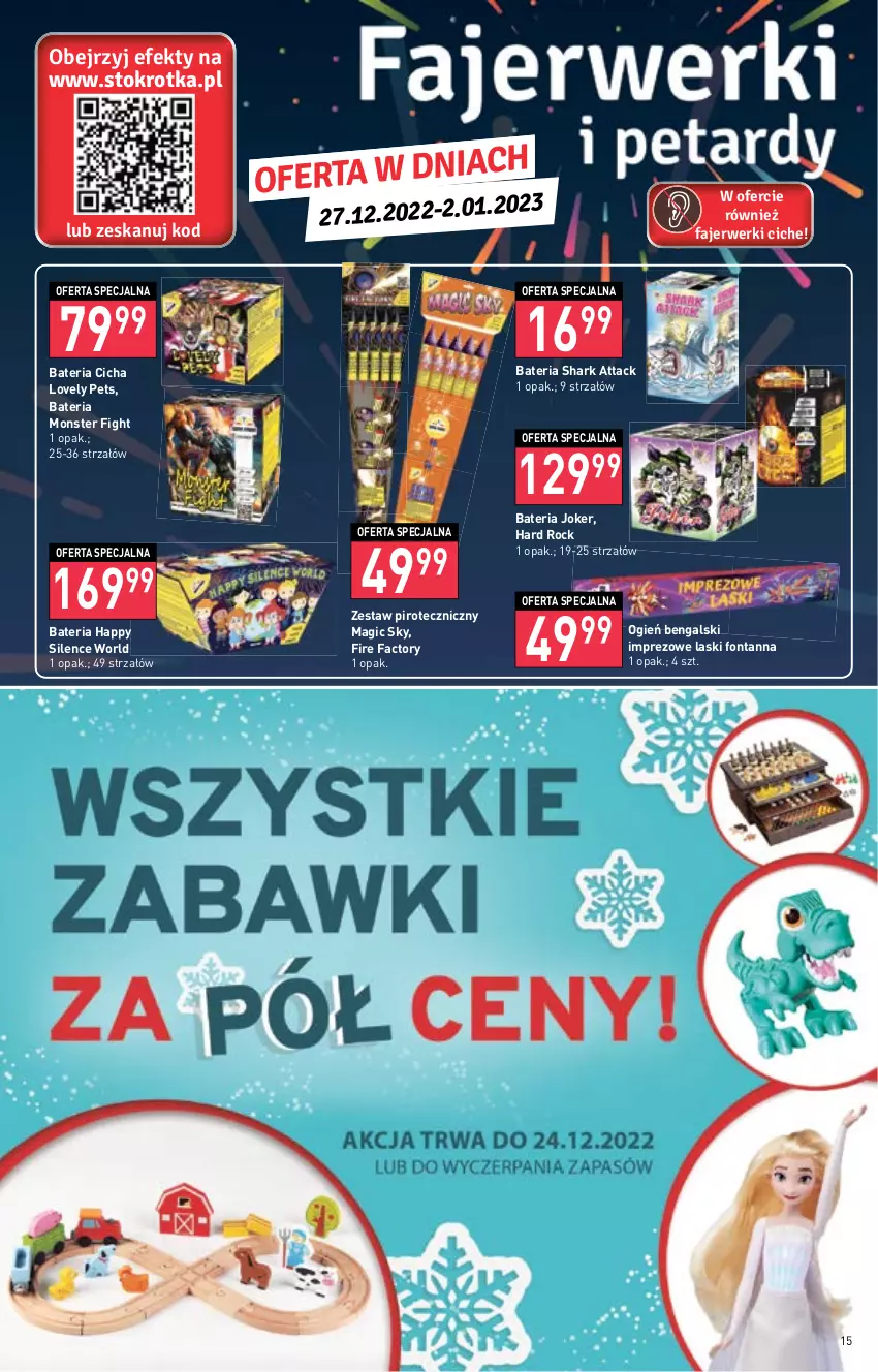 Gazetka promocyjna Stokrotka - Market - ważna 22.12 do 28.12.2022 - strona 15 - produkty: Bateria, Fa, Lovely, Strzałów, Znicz