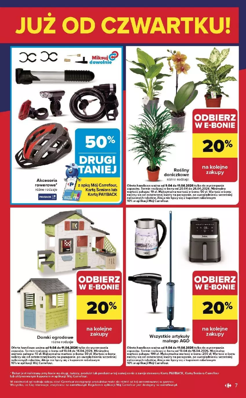 Gazetka promocyjna Carrefour - Gazetka Weekend okazji już od czwartku! - ważna 09.04 do 11.04.2026 - strona 7 - produkty: Fa, Fotel, Rower, Ser