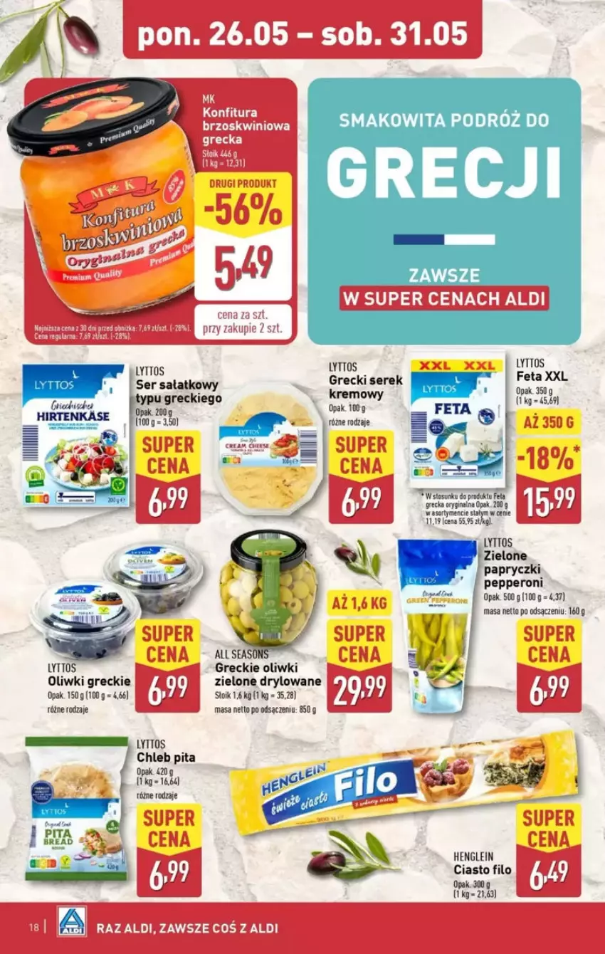 Gazetka promocyjna Aldi - ważna 25.05 do 31.05.2025 - strona 10 - produkty: Chleb, Feta, Gin, Oliwki, Sałat, Ser, Serek, Smakowita